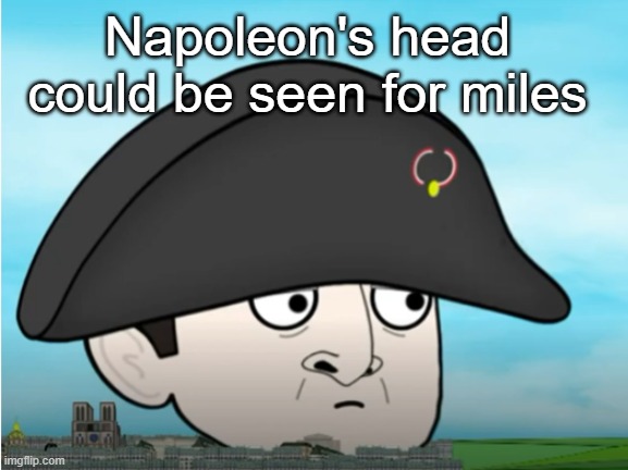 Napoleon's head could be seen for miles | made w/ Imgflip meme maker
