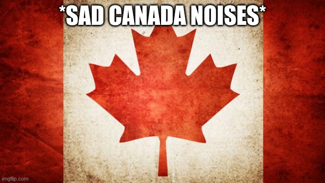 Canada | *SAD CANADA NOISES* | image tagged in canada | made w/ Imgflip meme maker