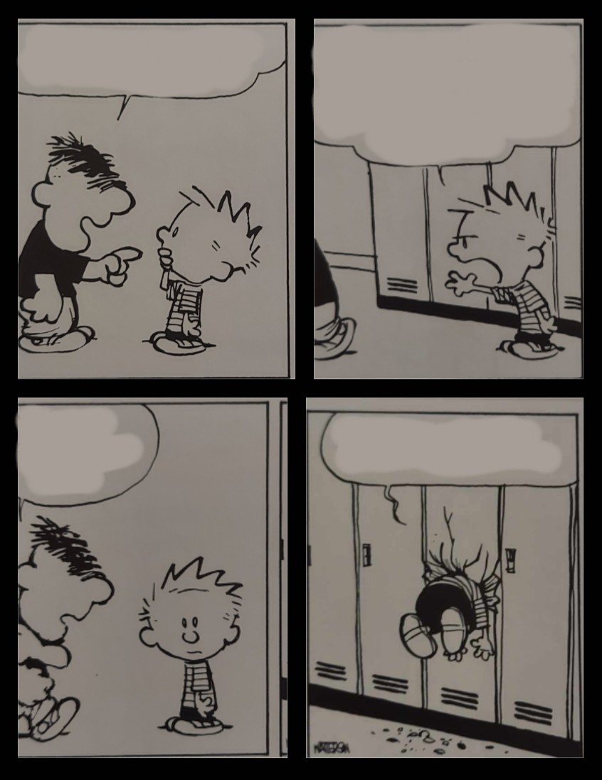 High Quality Calvin and hobbes Blank Meme Template