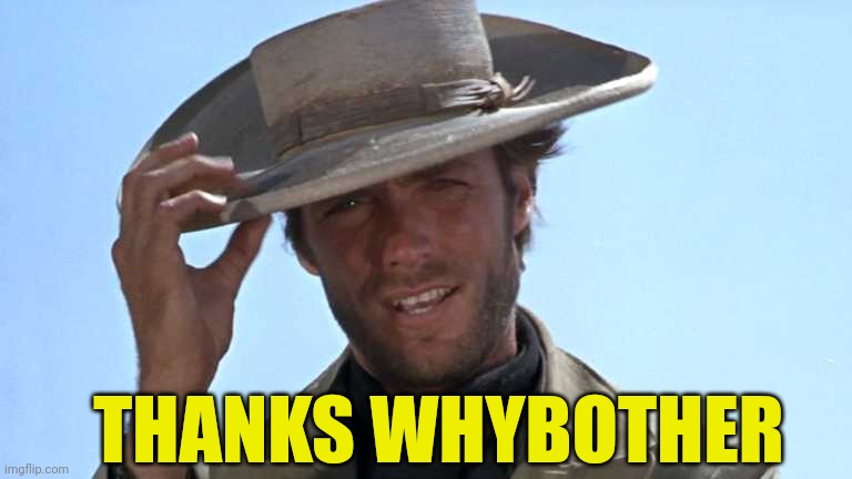 Cowboy Tipping Hat | THANKS WHYBOTHER | image tagged in cowboy tipping hat | made w/ Imgflip meme maker