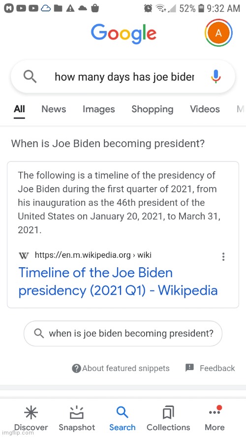 Weird Google President Biden Question "Correction" | image tagged in biden days,google,google search | made w/ Imgflip meme maker