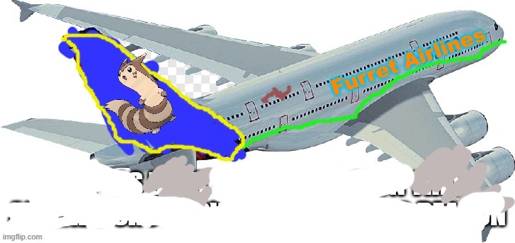 Furret Airlines A380 Blank Meme Template