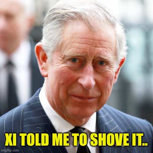 Prince Charles | XI TOLD ME TO SHOVE IT.. | image tagged in prince charles | made w/ Imgflip meme maker