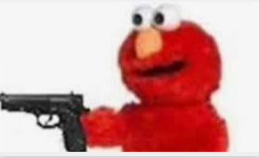 Elmo with gun Blank Meme Template