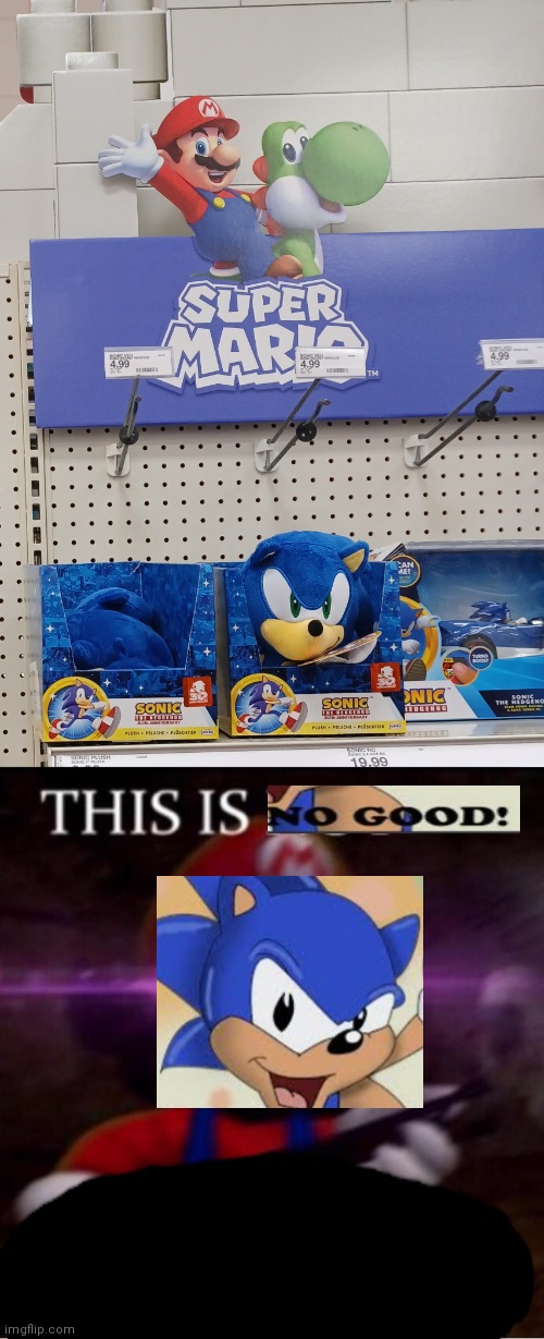 This Took Too Long... | image tagged in this is not o k i e d o k i e,sonic,mario,fail | made w/ Imgflip meme maker