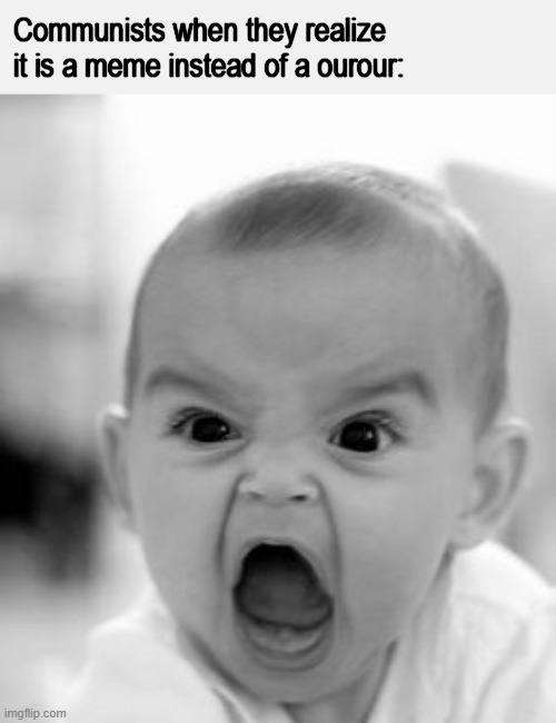Angry Baby Meme | Communists when they realize it is a meme instead of a ourour: | image tagged in memes,angry baby | made w/ Imgflip meme maker
