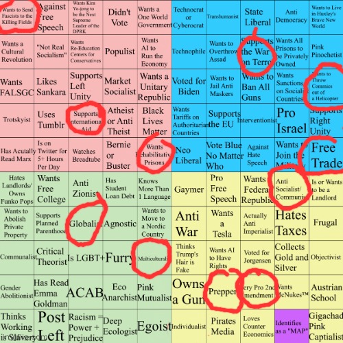 You might call me odd I suppose | image tagged in political compass bingo | made w/ Imgflip meme maker