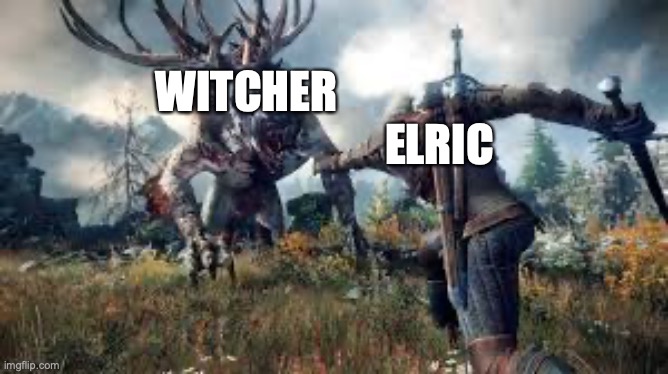 Fantasy | WITCHER; ELRIC | image tagged in video games | made w/ Imgflip meme maker