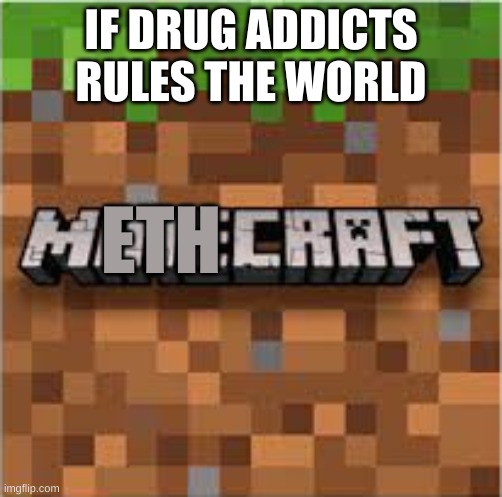Minecraft | IF DRUG ADDICTS RULES THE WORLD ETH | image tagged in minecraft | made w/ Imgflip meme maker