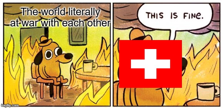 11/10 Neutrality | The world literally at war with each other | image tagged in memes,this is fine | made w/ Imgflip meme maker