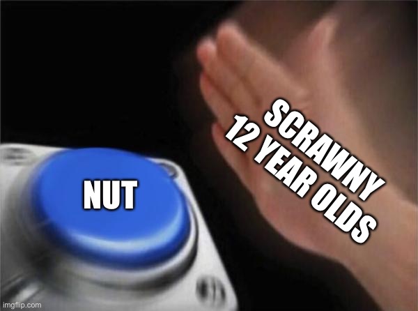 Blank Nut Button | SCRAWNY 12 YEAR OLDS; NUT | image tagged in memes,blank nut button | made w/ Imgflip meme maker