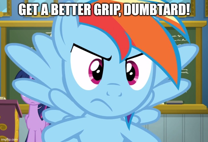 GET A BETTER GRIP, DUMBTARD! | made w/ Imgflip meme maker