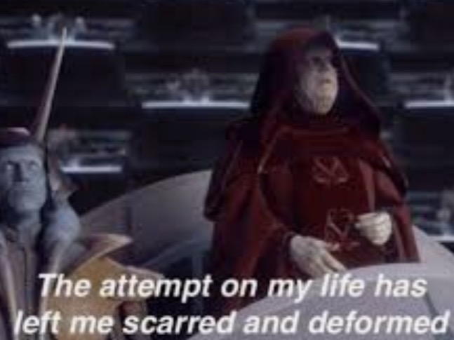 The attempt on my life has left me scarred and deformed | image tagged in the attempt on my life has left me scarred and deformed | made w/ Imgflip meme maker
