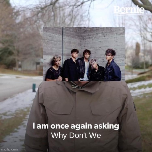 WDW | Why Don't We | image tagged in memes,bernie i am once again asking for your support | made w/ Imgflip meme maker