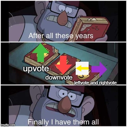 im a genius >:D | downvote; upvote; leftvote and rightvote | image tagged in after all these years,memes,funny,gifs,not really a gif,oh wow are you actually reading these tags | made w/ Imgflip meme maker