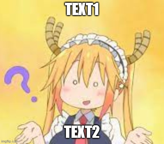 I don't know | TEXT1; TEXT2 | image tagged in i don't know | made w/ Imgflip meme maker