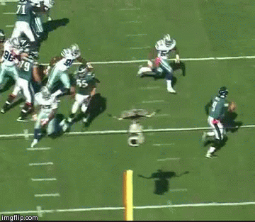 Foles Head Impact on First Drive of Dallas game | image tagged in gifs,sports | made w/ Imgflip video-to-gif maker