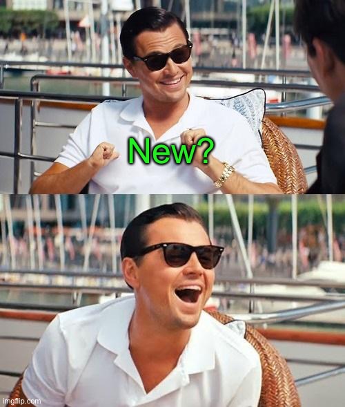 Leonardo Dicaprio Wolf Of Wall Street Meme | New? | image tagged in memes,leonardo dicaprio wolf of wall street | made w/ Imgflip meme maker