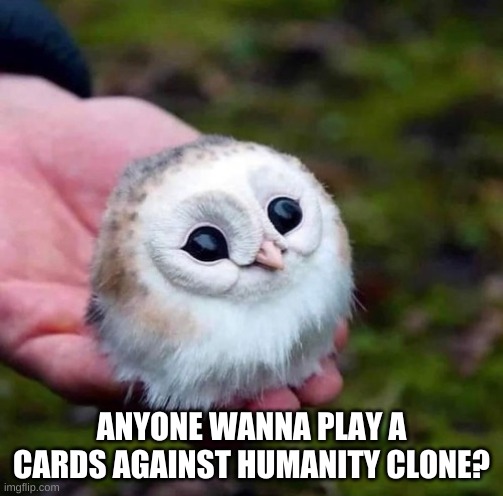 ANYONE WANNA PLAY A CARDS AGAINST HUMANITY CLONE? | made w/ Imgflip meme maker