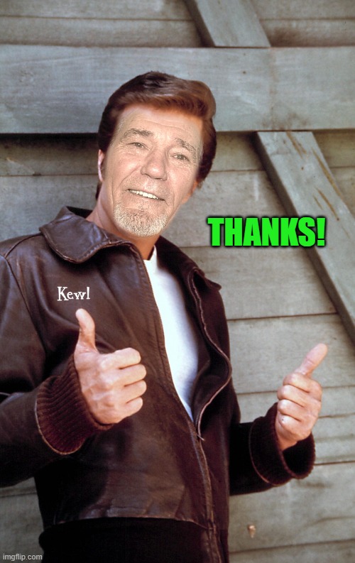 Johnny Kewl | THANKS! | image tagged in johnny kewl | made w/ Imgflip meme maker