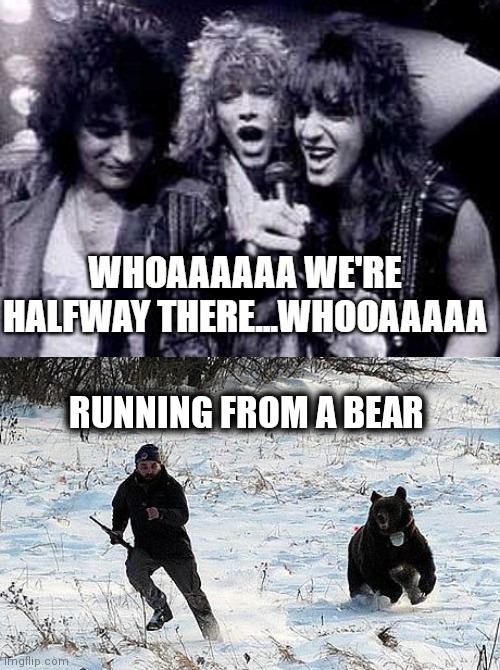 RUNNING FROM A BEAR | image tagged in confession bear chasing | made w/ Imgflip meme maker