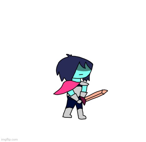 Part 2 of drawing deltarune characters: Kris (dark world) | made w/ Imgflip meme maker
