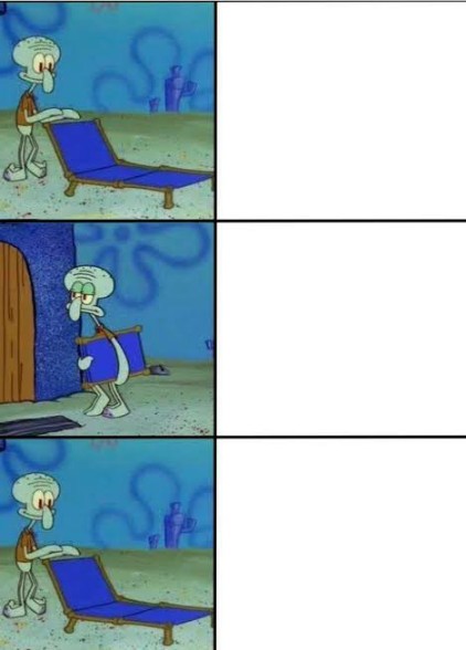 Squidward recliner Blank Meme Template