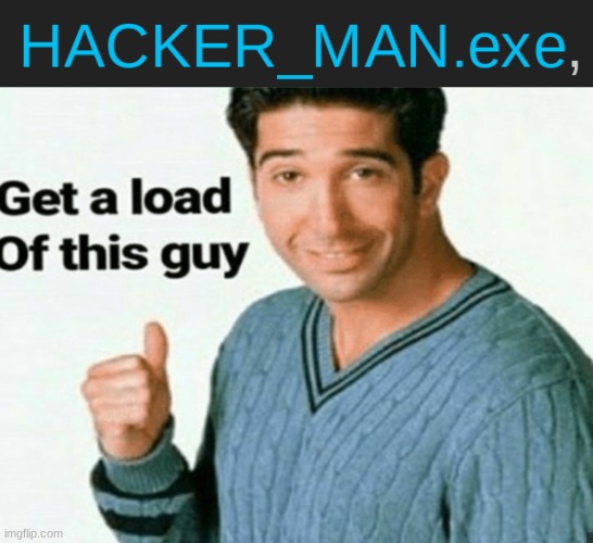 if they really were a hacker, they'd probably change my tagline (wallhammer: i know, i was joking duh) | made w/ Imgflip meme maker