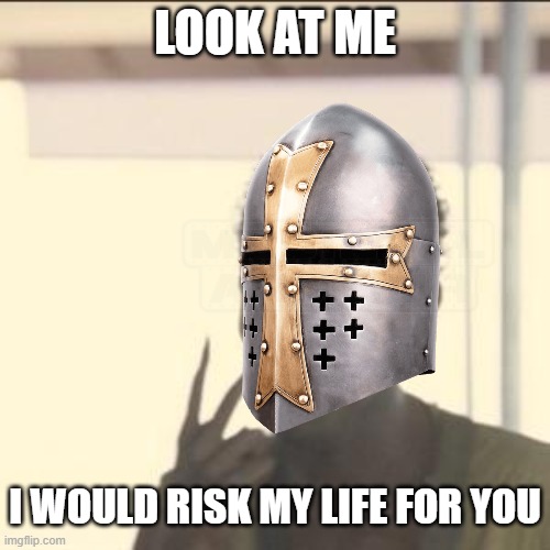 i would | LOOK AT ME; I WOULD RISK MY LIFE FOR YOU | image tagged in wholesome | made w/ Imgflip meme maker