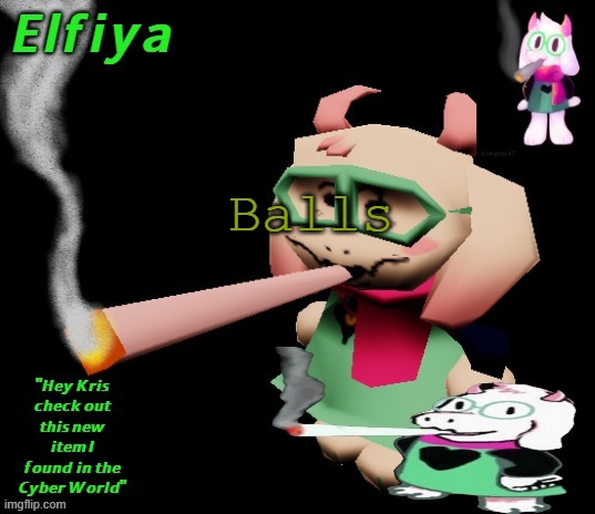 Balls | Balls | image tagged in ralsei chuffin' temp | made w/ Imgflip meme maker