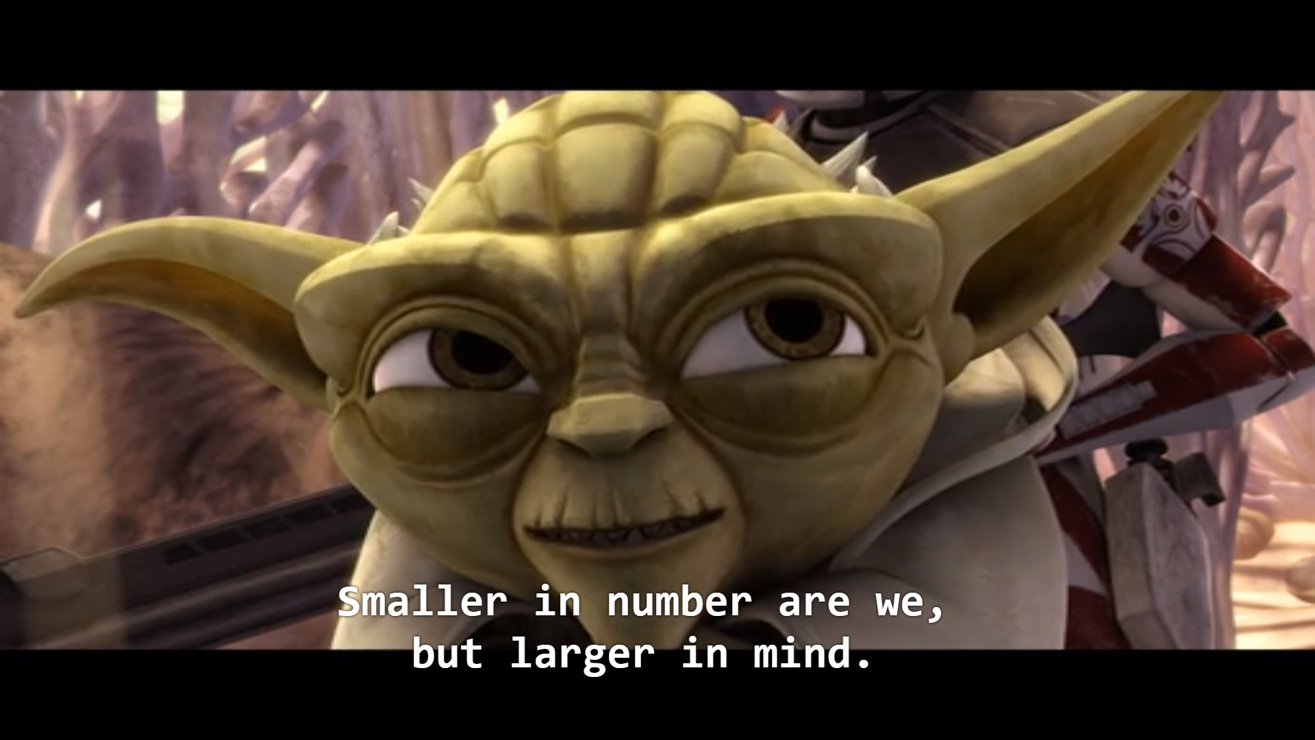 Smaller in number are we but larger in mind Blank Meme Template