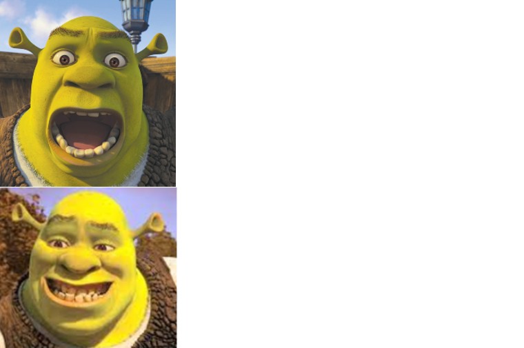 High Quality Shrek Template Blank Meme Template