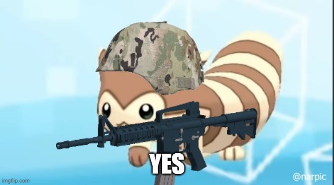 furret army | YES | image tagged in furret army | made w/ Imgflip meme maker