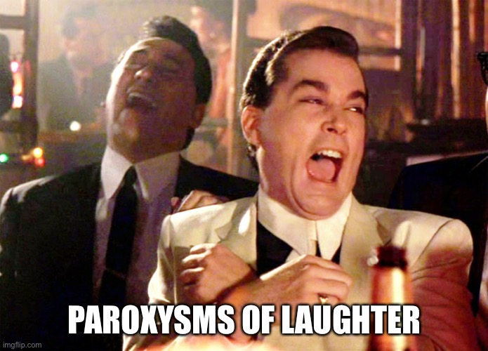 Good Fellas Hilarious Meme | PAROXYSMS OF LAUGHTER | image tagged in memes,good fellas hilarious | made w/ Imgflip meme maker