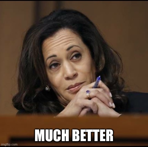 Kamala Harris  | MUCH BETTER | image tagged in kamala harris | made w/ Imgflip meme maker