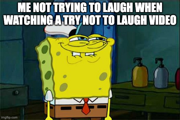 Don't You Squidward | ME NOT TRYING TO LAUGH WHEN WATCHING A TRY NOT TO LAUGH VIDEO | image tagged in memes,don't you squidward | made w/ Imgflip meme maker