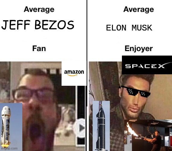 Average fan vs Average enjoyer Giga chad meme template