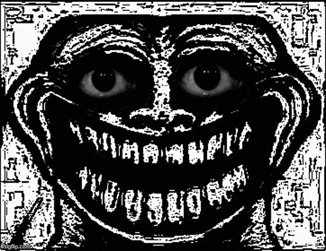 balls. | image tagged in trollge eyes | made w/ Imgflip meme maker