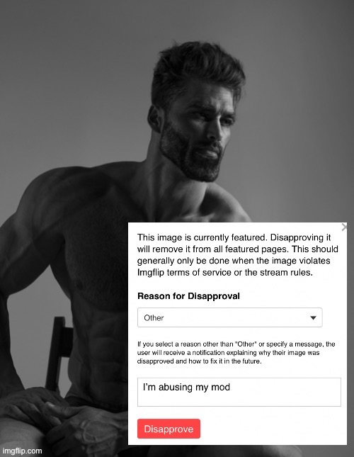 You all saw the comment one, this time it’s the post disapproval version | made w/ Imgflip meme maker