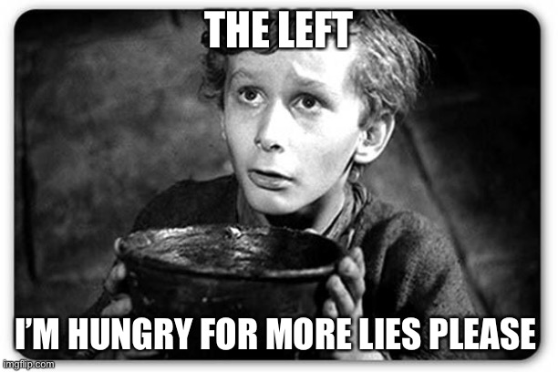 Beggar | THE LEFT I’M HUNGRY FOR MORE LIES PLEASE | image tagged in beggar | made w/ Imgflip meme maker