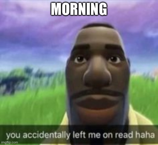 First ever template lol | MORNING | image tagged in first ever template lol | made w/ Imgflip meme maker