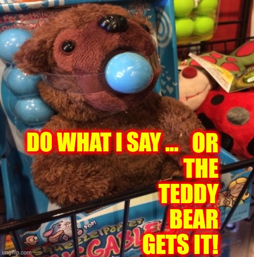 Reminds Me Of Stephen King.  Ah, The Good Old Days | OR THE TEDDY BEAR GETS IT! DO WHAT I SAY ... | image tagged in memes,the gunslinger,what teddy bear,torturing the teddy bear,do what i say and nobody gets hurt,stephen king | made w/ Imgflip meme maker