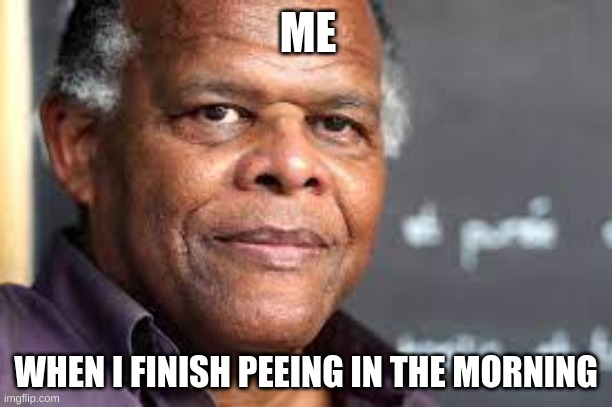 That feeling |  ME; WHEN I FINISH PEEING IN THE MORNING | image tagged in funny | made w/ Imgflip meme maker