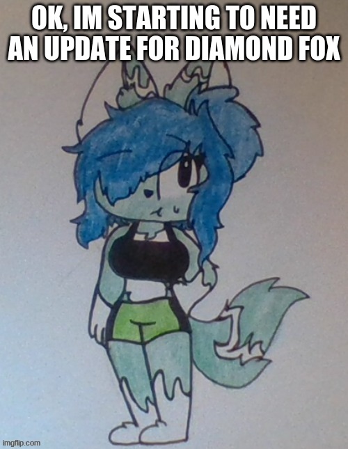i nearly forgot about her and im starting to think she needs new clothes | OK, IM STARTING TO NEED AN UPDATE FOR DIAMOND FOX | made w/ Imgflip meme maker