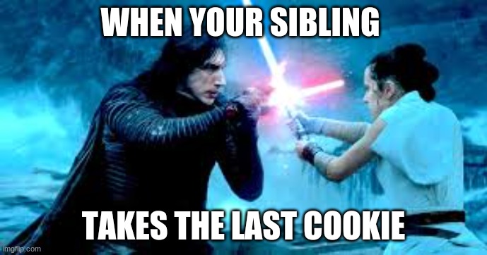 satr wars | WHEN YOUR SIBLING; TAKES THE LAST COOKIE | image tagged in funny memes | made w/ Imgflip meme maker