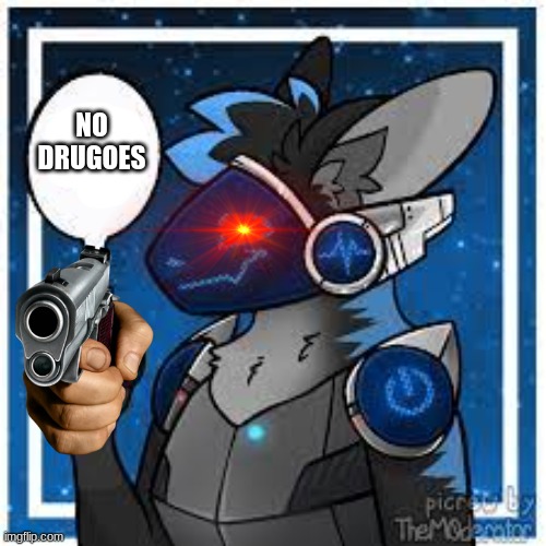 protogen | NO DRUGOES | image tagged in protogen | made w/ Imgflip meme maker