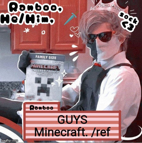 Ranboo | GUYS
Minecraft. /ref | image tagged in ranboo | made w/ Imgflip meme maker