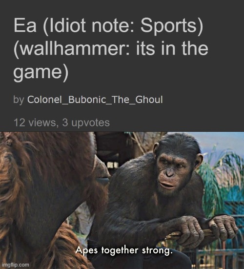 XD | image tagged in ape together strong | made w/ Imgflip meme maker