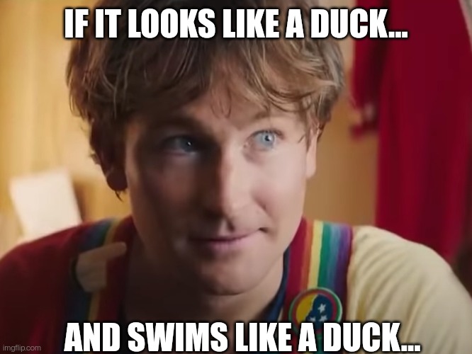 It's a duck | IF IT LOOKS LIKE A DUCK... AND SWIMS LIKE A DUCK... | image tagged in robin williams | made w/ Imgflip meme maker