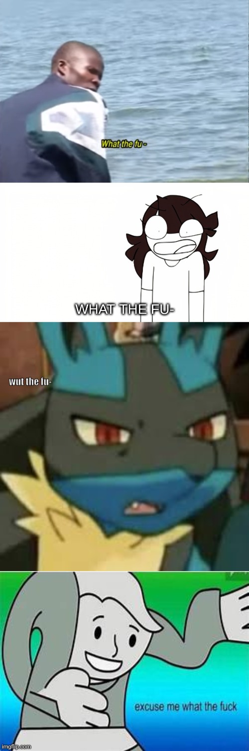 image tagged in what the fu-,jaiden animations what the fu-,lucario wtf,excuse me what the fu- | made w/ Imgflip meme maker